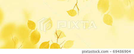 Background material watercolor texture dry leaves autumn Background material watercolor texture dry leaves autumn 69486904