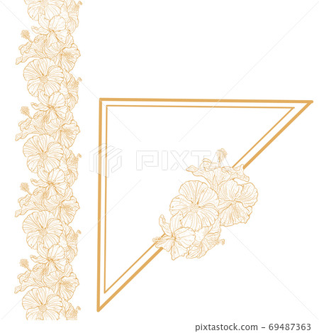 Vector design with copy space for text with hibiscus flowers 69487363