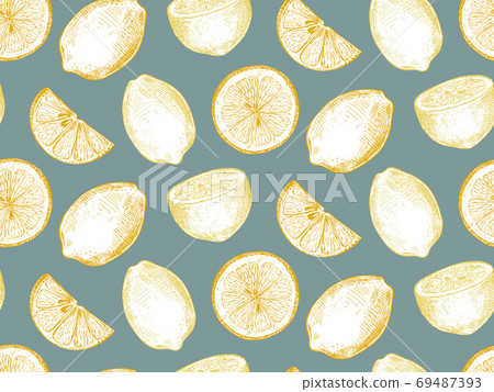 Vector seamless pattern with hand drawn fresh... - Stock Illustration ...