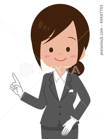 Ceremony staff upper body pointing and explaining 69487705