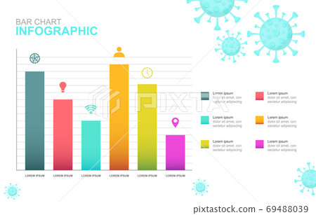 Graph Chart Fluctuation Business Declining in Pandemic Economic Recession Illustration Graph Chart Fluctuation Business Declining in Pandemic Economic Recession Illustration 69488039