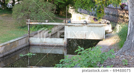 Regulating the waterways in Colmar, France 69488075