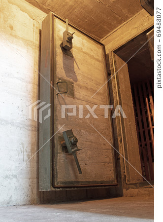 Cold war bunker interior vault door Cold war bunker interior vault door 69488077
