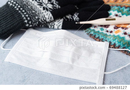 帶面具的冬季感染控制,流感預防,新的冠狀病毒控制,同時流行,健康管理 帶面具的冬季感染控制,流感預防,新的冠狀病毒控制,同時流行,健康管理 69488127