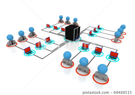 Network server-插圖素材 [69488515] - PIXTA圖庫