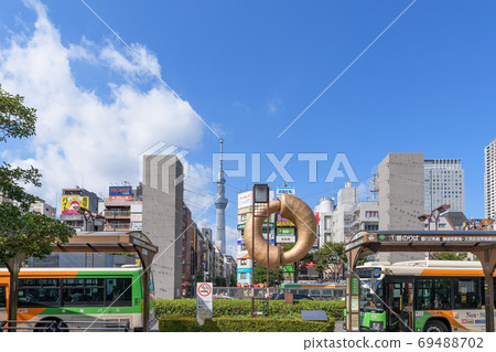 東京都墨田區JR錦shi町站北口前的城市景觀旋轉紀念塔ECHO 東京都墨田區JR錦shi町站北口前的城市景觀旋轉紀念塔ECHO 69488702