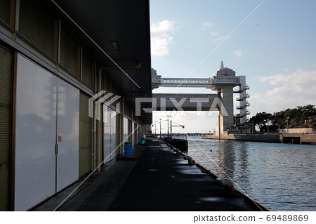Large lock at Numazu Port 69489869