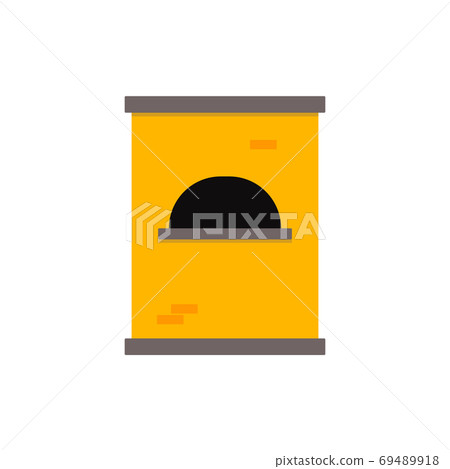 Cooking stove or kitchen oven cartoon icon flat vector illustration isolated. 69489918