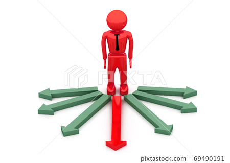 Selecting the right direction. Selecting the right direction. 69490191