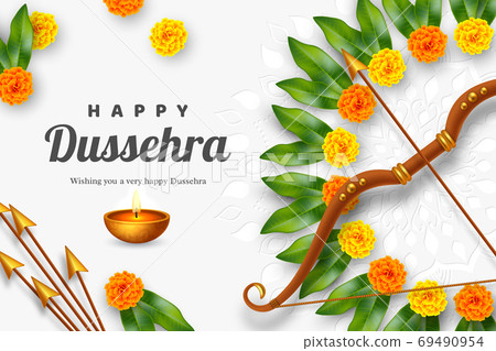 Happy Dussehra banner. 69490954