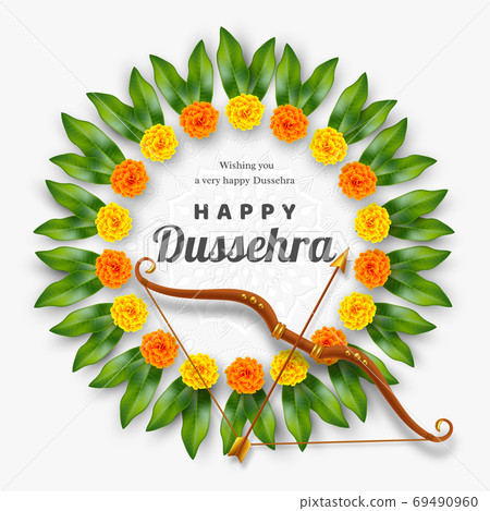 Happy Dussehra banner. 69490960