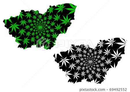 South Yorkshire (United Kingdom, England, Metropolitan county) map is designed cannabis leaf green and black, South Yorkshire map made of marijuana (marihuana,THC) foliage.... South Yorkshire (United Kingdom, England, Metropolitan county) map is designed cannabis leaf green and black, South Yorkshire map made of marijuana (marihuana,THC) foliage.... 69492552