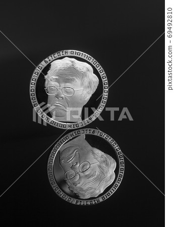 Silver Bitcoin Virtual Coin 69492810