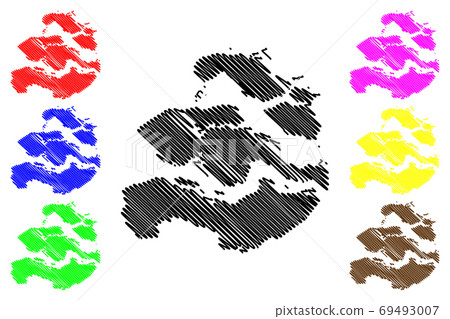 Zeeland province (Kingdom of the Netherlands, Holland) map vector illustration, scribble sketch Zealand map Zeeland province (Kingdom of the Netherlands, Holland) map vector illustration, scribble sketch Zealand map 69493007