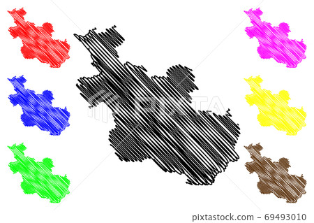 Overijssel province (Kingdom of the Netherlands, Holland) map vector illustration, scribble sketch Overijssel map Overijssel province (Kingdom of the Netherlands, Holland) map vector illustration, scribble sketch Overijssel map 69493010