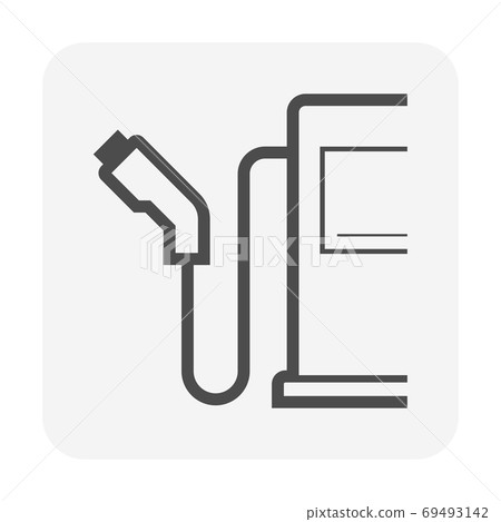 Gas nozzle station service vector icon design. 69493142