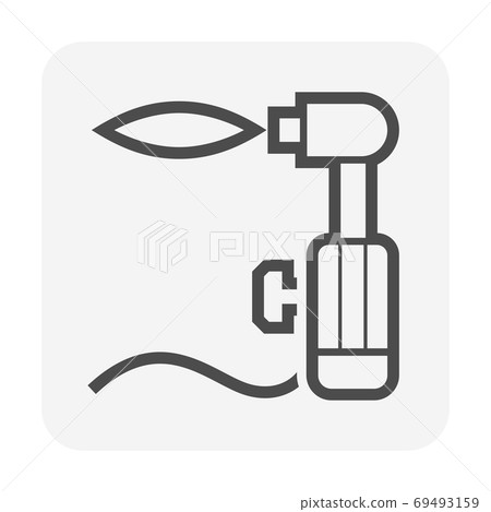 Gas cutting tool vector icon design. 69493159