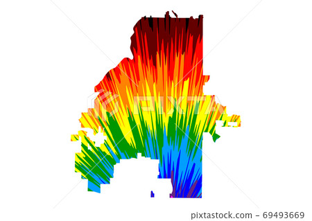 Atlanta city (United States of America, USA, U.S., US, United States cities, usa city)- map is designed rainbow abstract colorful pattern, City of Atlanta map made of color explosion, Atlanta city (United States of America, USA, U.S., US, United States cities, usa city)- map is designed rainbow abstract colorful pattern, City of Atlanta map made of color explosion, 69493669