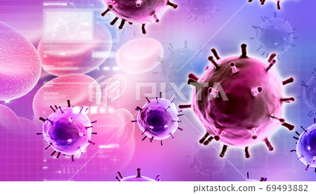 Virus in abstract design 69493882