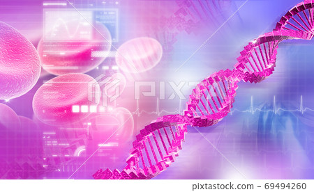 3d dna in color background 69494260