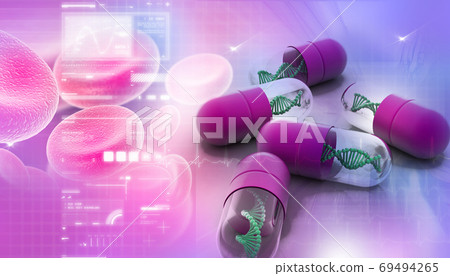 .Dna in pill. 69494265