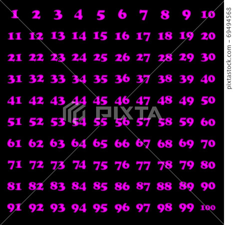 Number illustration Electric light pink Number illustration Electric light pink 69494568