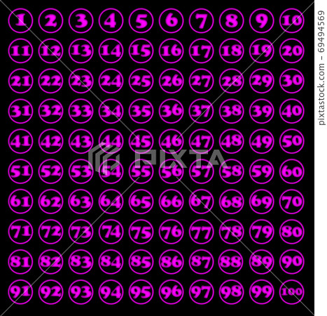 Number illustration Electric light pink Number illustration Electric light pink 69494569