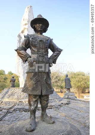 Former Burmese king statue In Mandalay city Former Burmese king statue In Mandalay city 69495357