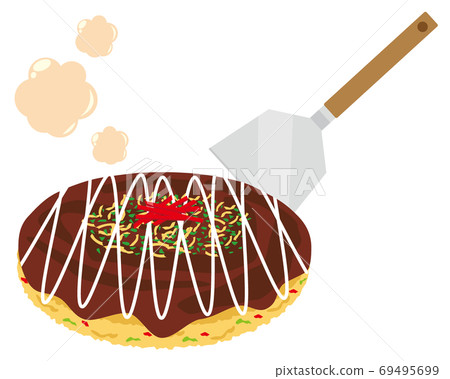 Vector illustration of sauce okonomiyaki 69495699