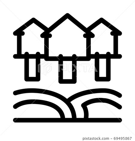 house natural heating icon vector outline illustration house natural heating icon vector outline illustration 69495867