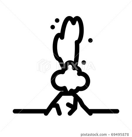 water geyser icon vector outline symbol illustration water geyser icon vector outline symbol illustration 69495878