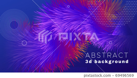 Colorful Flow 3d Liquid Shapes. Color Trendy  69496569
