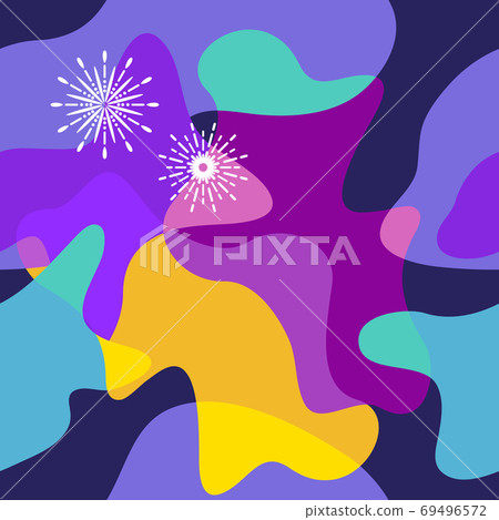 Abstract composition with overlapping shapes. 69496572