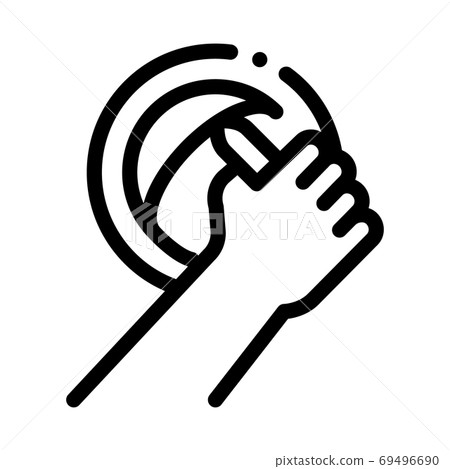 preparation of hole for lamp icon vector outline illustration preparation of hole for lamp icon vector outline illustration 69496690