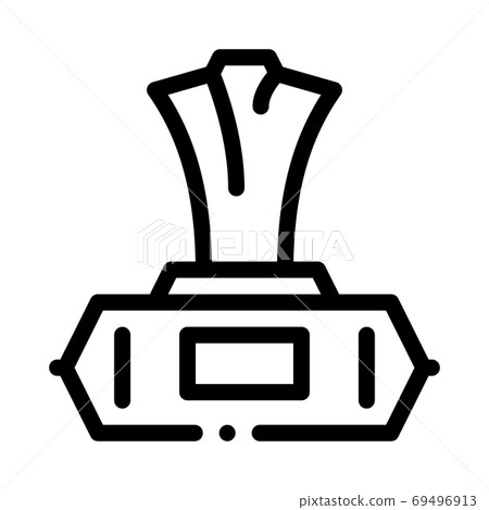 wet napkin package icon vector outline illustration 69496913