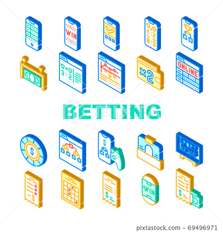 Betting On Gambling Collection Icons Set Vector Betting On Gambling Collection Icons Set Vector 69496971