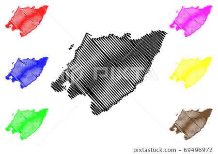 Wellington Region (Regions of New Zealand, North Island) map vector illustration, scribble sketch Greater Wellington map.... 69496972