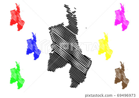 Waikato Region (Regions of New Zealand, North Island) map vector illustration, scribble sketch Waikato map.... 69496973