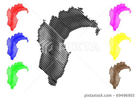 Hawkes Bay Region (Regions of New Zealand, North Island) map vector illustration, scribble sketch Hawke's Bay map.... 69496985