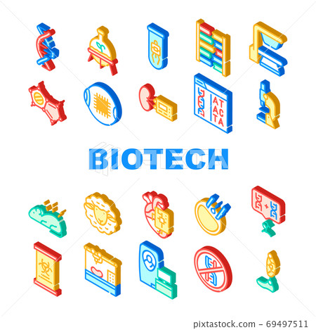 Biotech Technology Collection Icons Set Vector Illustrations Biotech Technology Collection Icons Set Vector Illustrations 69497511