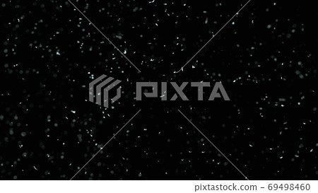 Falling snow on black background. 69498460