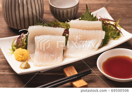粘液魷魚生魚片 粘液魷魚生魚片 69500506