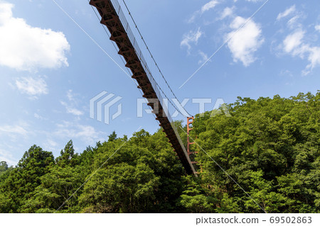 A landscape with a suspended bridge A landscape with a suspended bridge 69502863