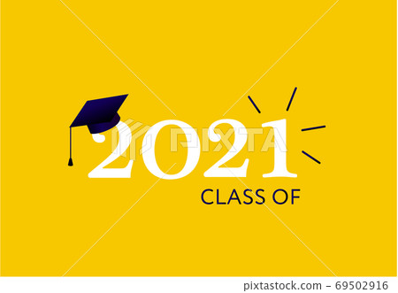 Class of 2021. Graduation logo. Template for card Class of 2021. Graduation logo. Template for card 69502916