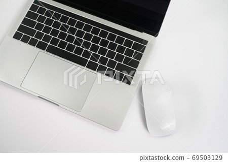 laptop and mouse isolated on white background laptop and mouse isolated on white background 69503129