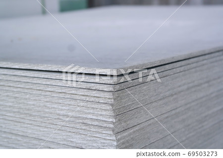 asbestos-cement slates stacked for use in home 69503273