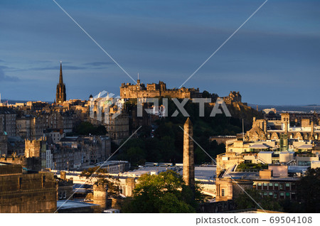Edinburgh city skyline from Calton Hill., United Kingdom Edinburgh city skyline from Calton Hill., United Kingdom 69504108