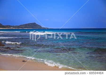 白色沙灘和蔚藍的大海,在Tehiro海岸#3 白色沙灘和蔚藍的大海,在Tehiro海岸#3 69504464