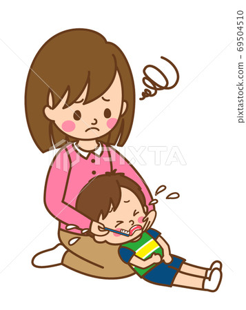 A child who dislikes finishing polish A child who dislikes finishing polish 69504510