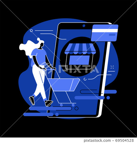 Online shopping abstract concept vector illustration. Online shopping abstract concept vector illustration. 69504528